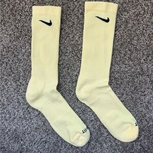 Nike Light Yellow Crew Socks